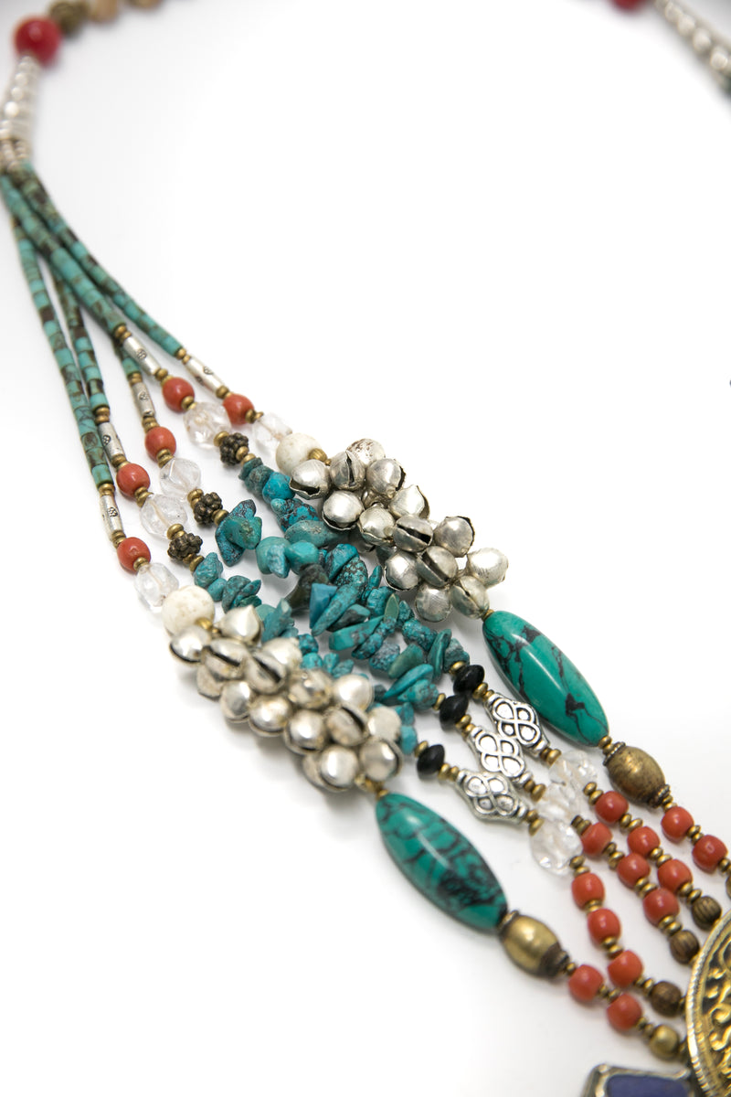 Florence Tribal Beaded Necklace, The Little Tibet