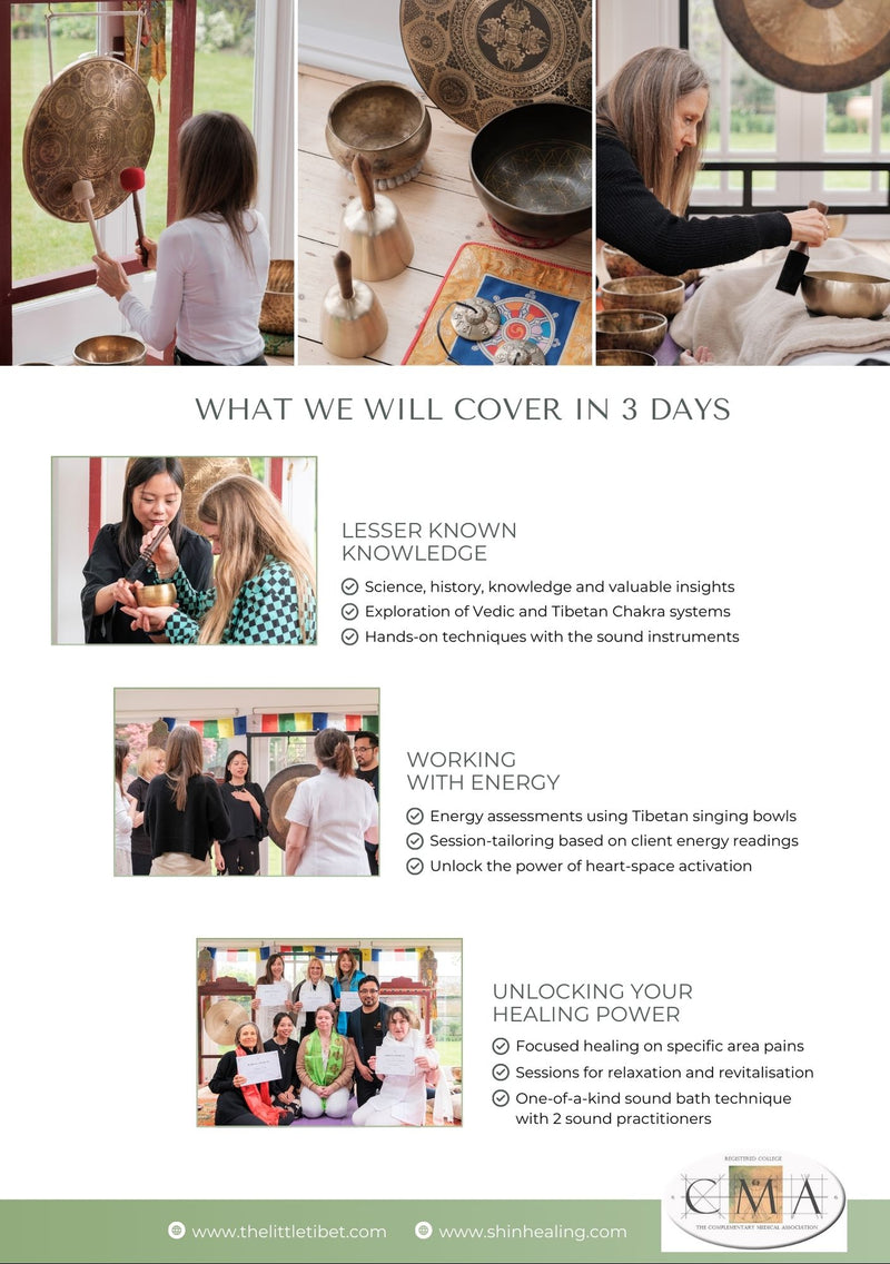 Sound Healing Course (25-27 Feb 2026) with Tibetan Singing Bowls and Gongs