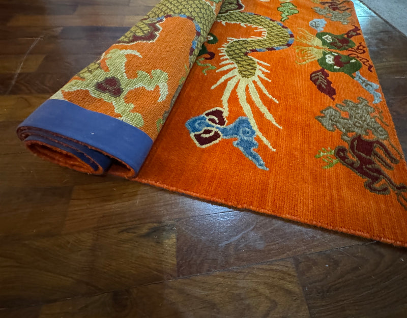 Old Tibetan Dragon handmade carpet