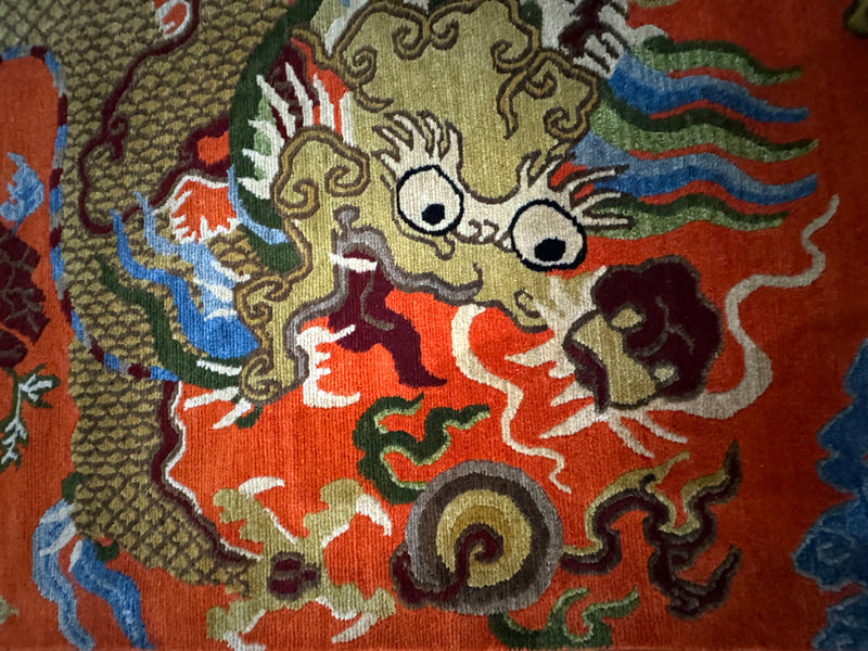 Old Tibetan Dragon handmade carpet