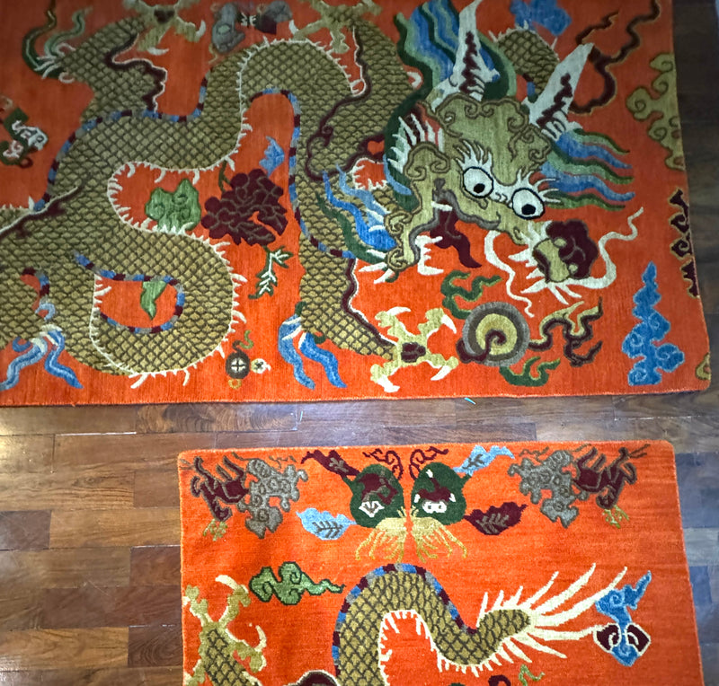 Old Tibetan Dragon handmade carpet