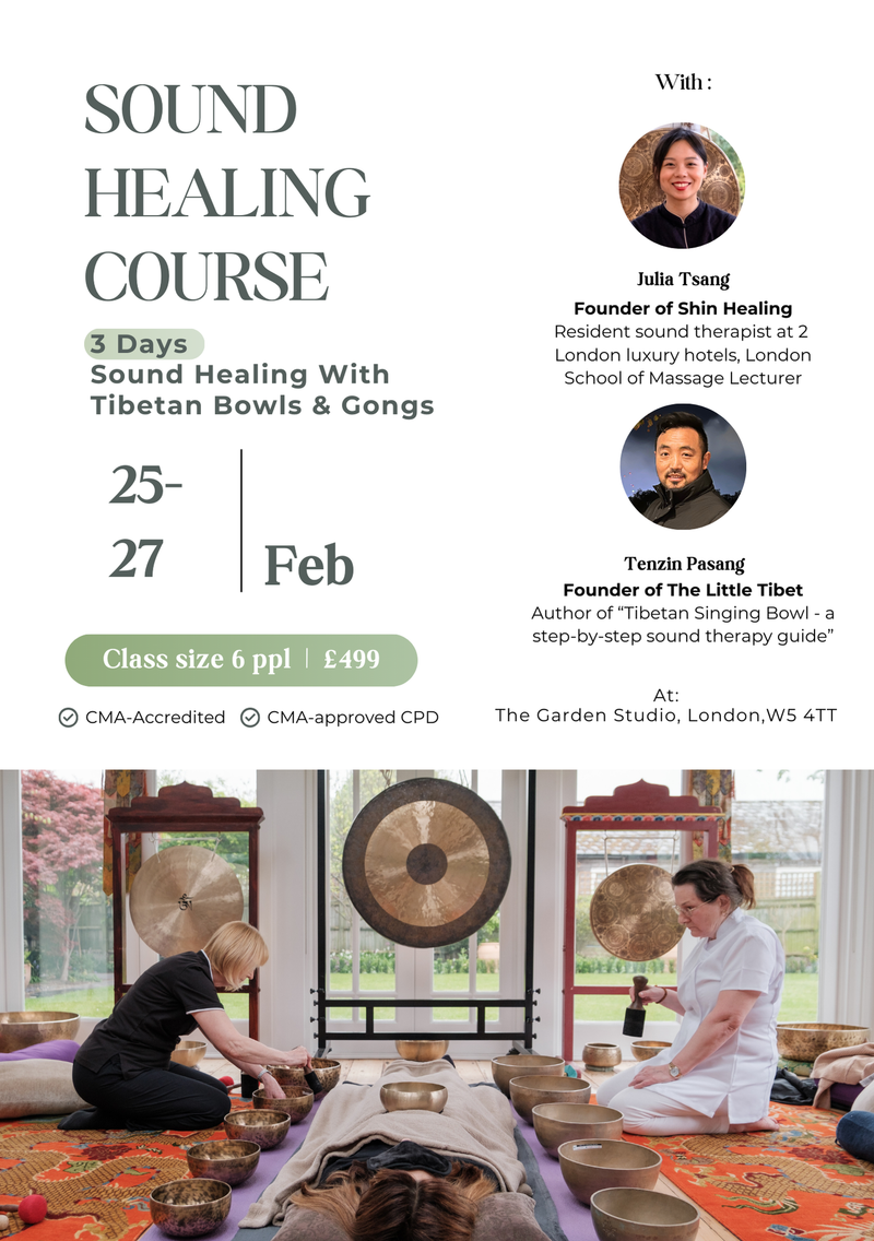 Sound Healing Course (25-27 Feb 2026) with Tibetan Singing Bowls and Gongs