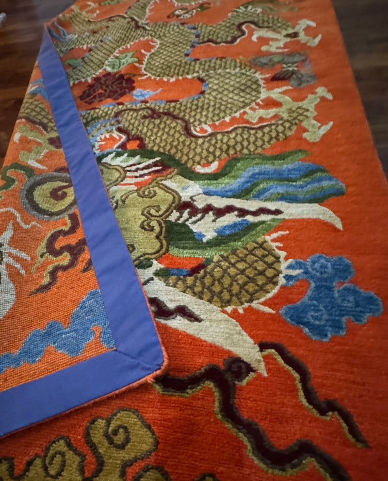 Old Tibetan Dragon handmade carpet
