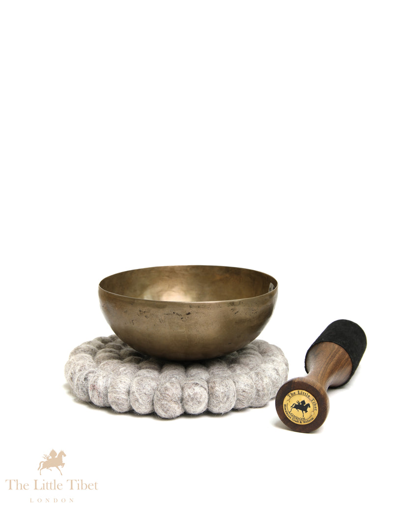 Antique Tibetan Singing Bowl | Handcrafted G Note Solar Plexus Chakra Bowl - ATQ1217