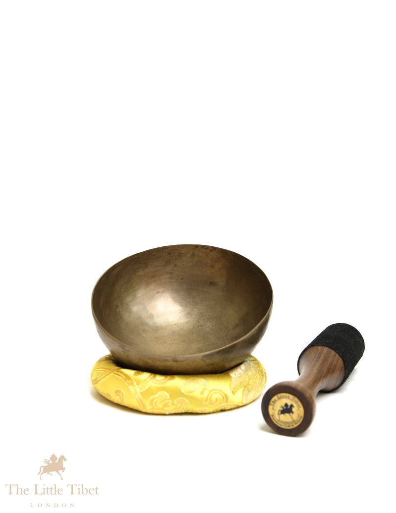 Antique Tibetan Singing Bowl | Handcrafted G Note Solar Plexus Chakra Bowl - ATQ1217