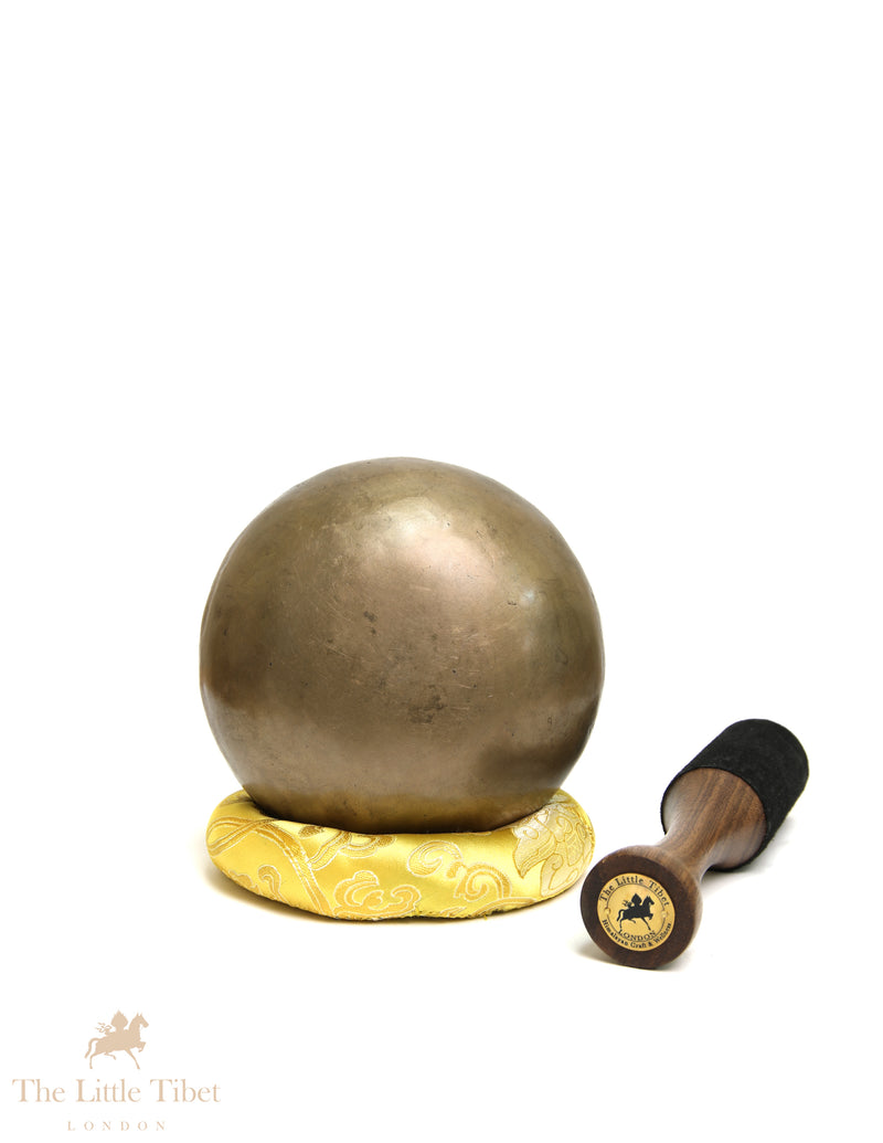 Antique Tibetan Singing Bowl | Handcrafted G Note Solar Plexus Chakra Bowl - ATQ1217
