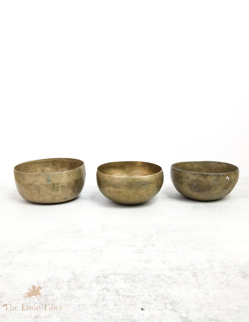 Mini Antique Calming Singing Bowls for heart and Sacral Chakra - ATQ316/ATQ301/B108