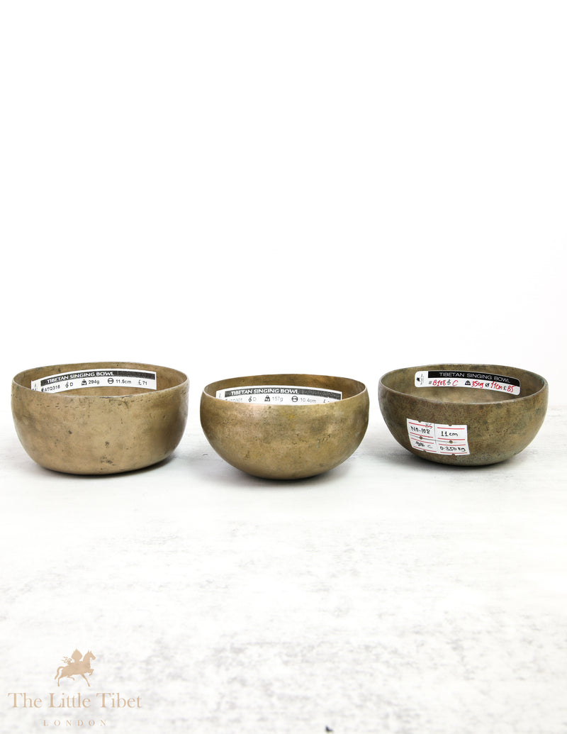 Mini Antique Calming Singing Bowls for heart and Sacral Chakra - ATQ316/ATQ301/B108