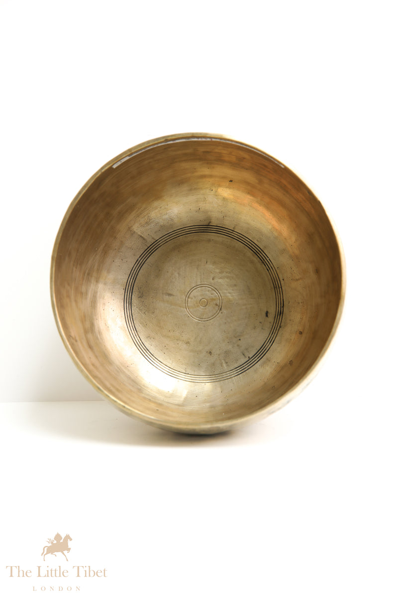 Timeless Harmony: Embrace Serenity with a Rare, Collectible Antique Singing Bowl Over 80 Years Old- ATQ487