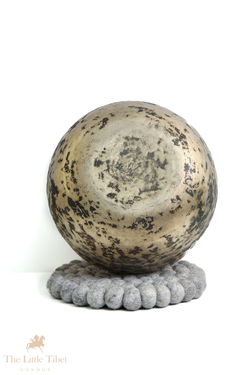 Timeless Harmony: Embrace Serenity with a Rare, Collectible Antique Singing Bowl Over 80 Years Old- ATQ487