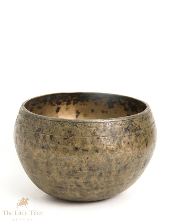 Enchanting Antique Tibetan Singing Bowl for Spiritual Harmony - ATQ548