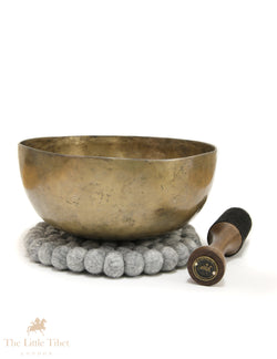 Antique Himalayan Tibetan Singing Bowl – Root Chakra Offering Bowl (Note F) - ATQ549