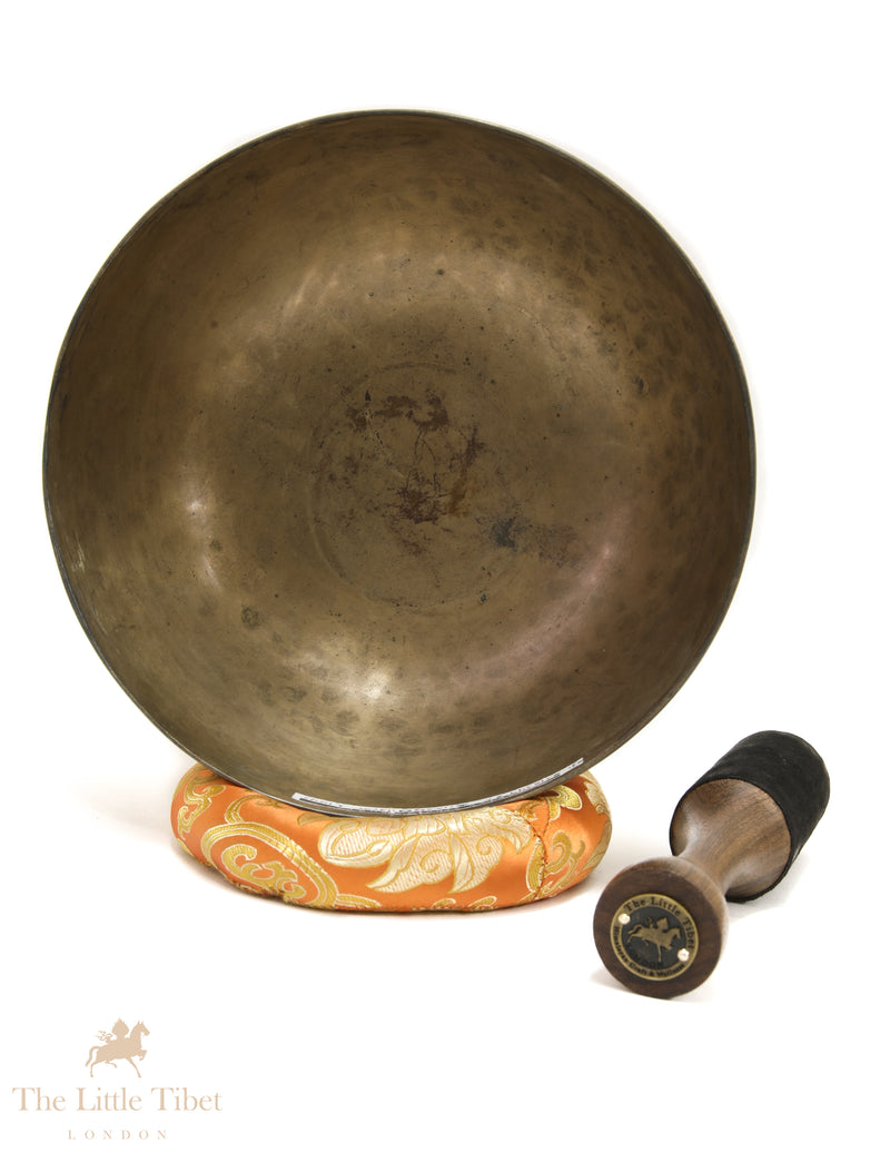 Antique Himalayan Tibetan Singing Bowl – Root Chakra Offering Bowl (Note F) - ATQ549