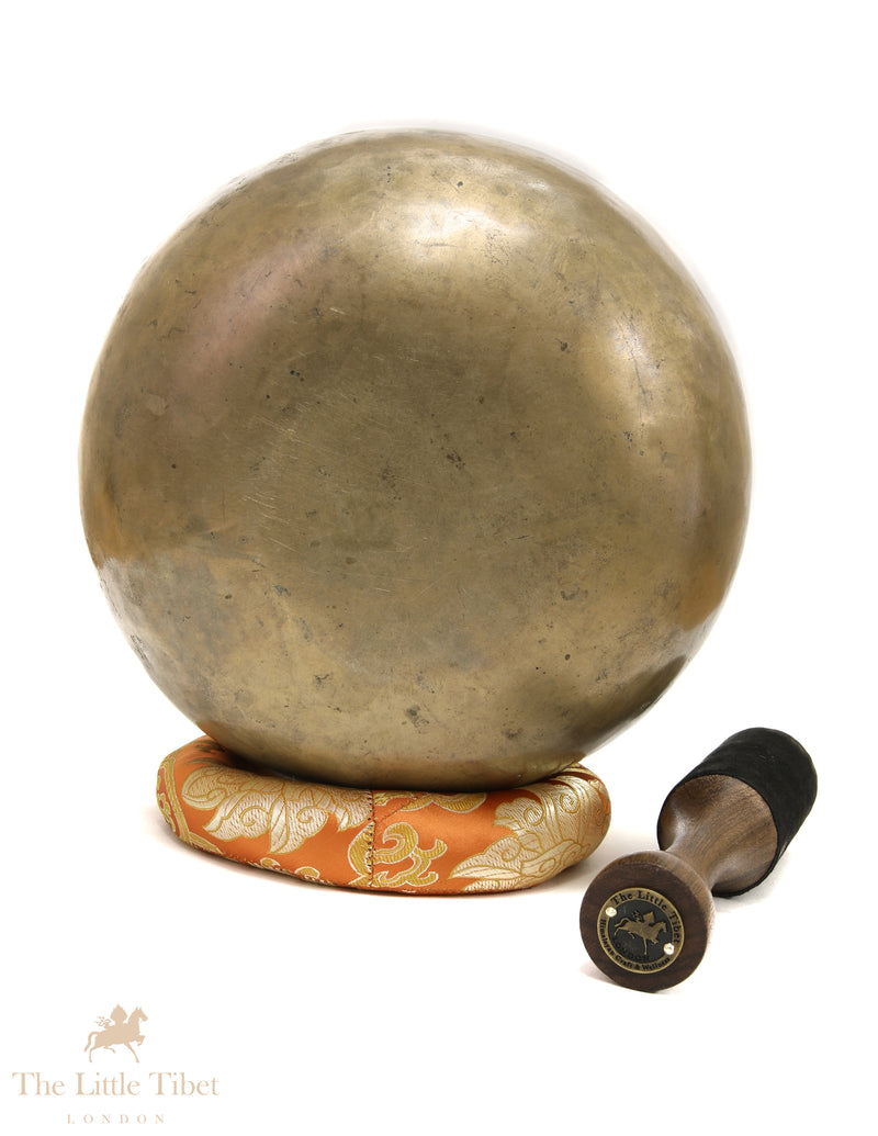 Antique Himalayan Tibetan Singing Bowl – Root Chakra Offering Bowl (Note F) - ATQ549