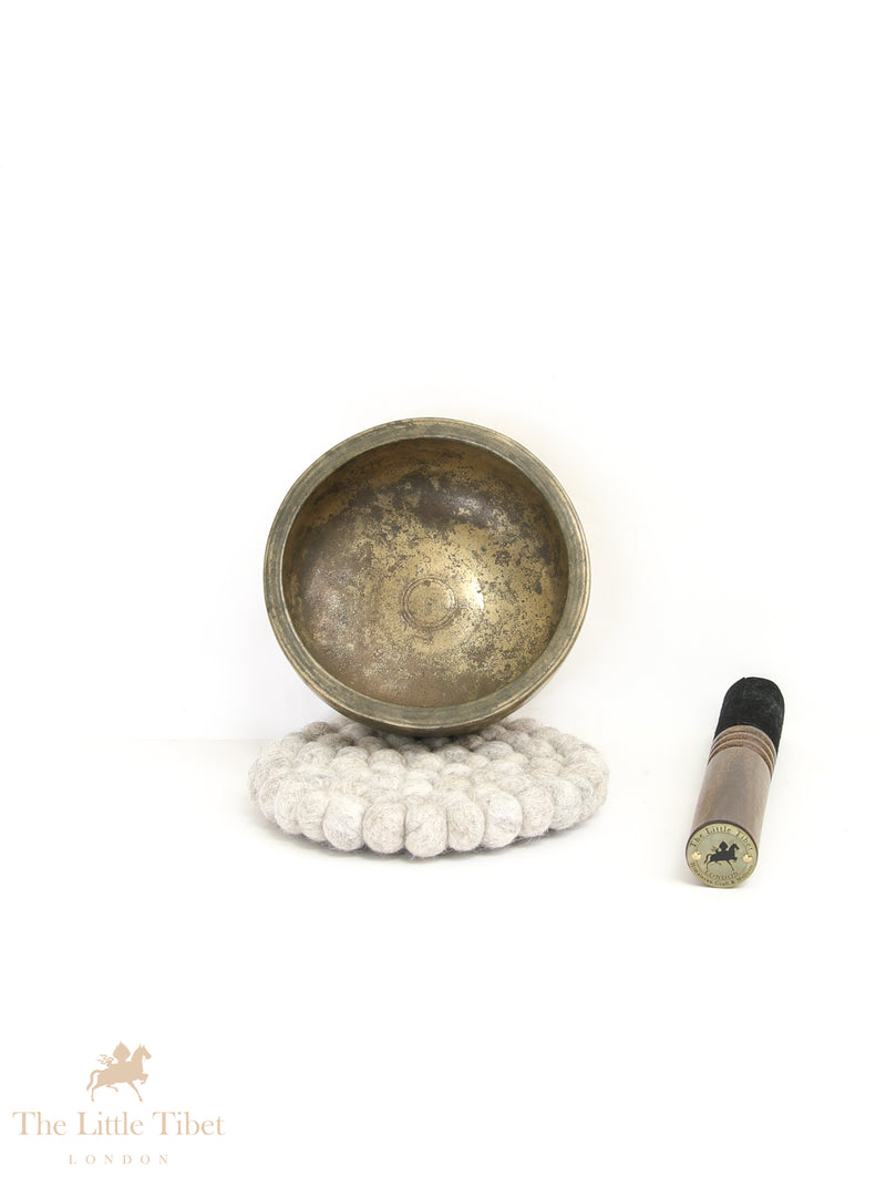 Harmony's Echo: Antique Tibetan Singing Bowl - ATQ586