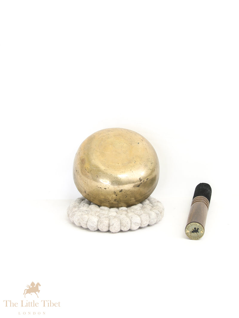 Harmony's Echo: Antique Tibetan Singing Bowl - ATQ586