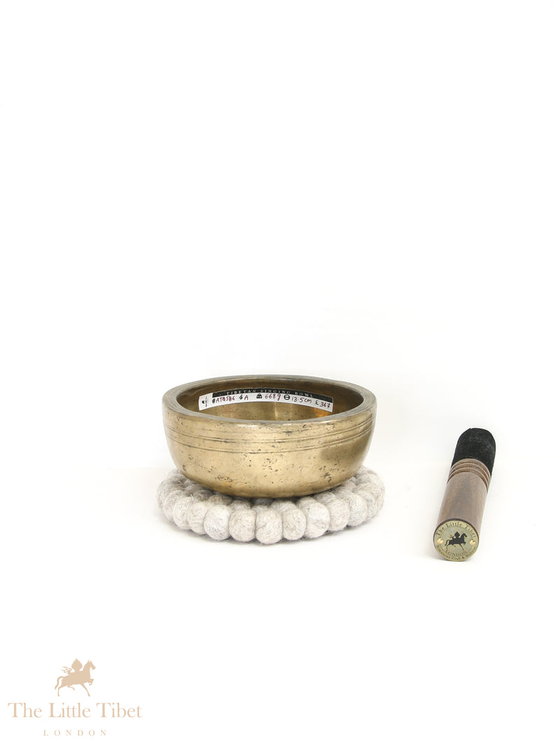 Harmony's Echo: Antique Tibetan Singing Bowl - ATQ586