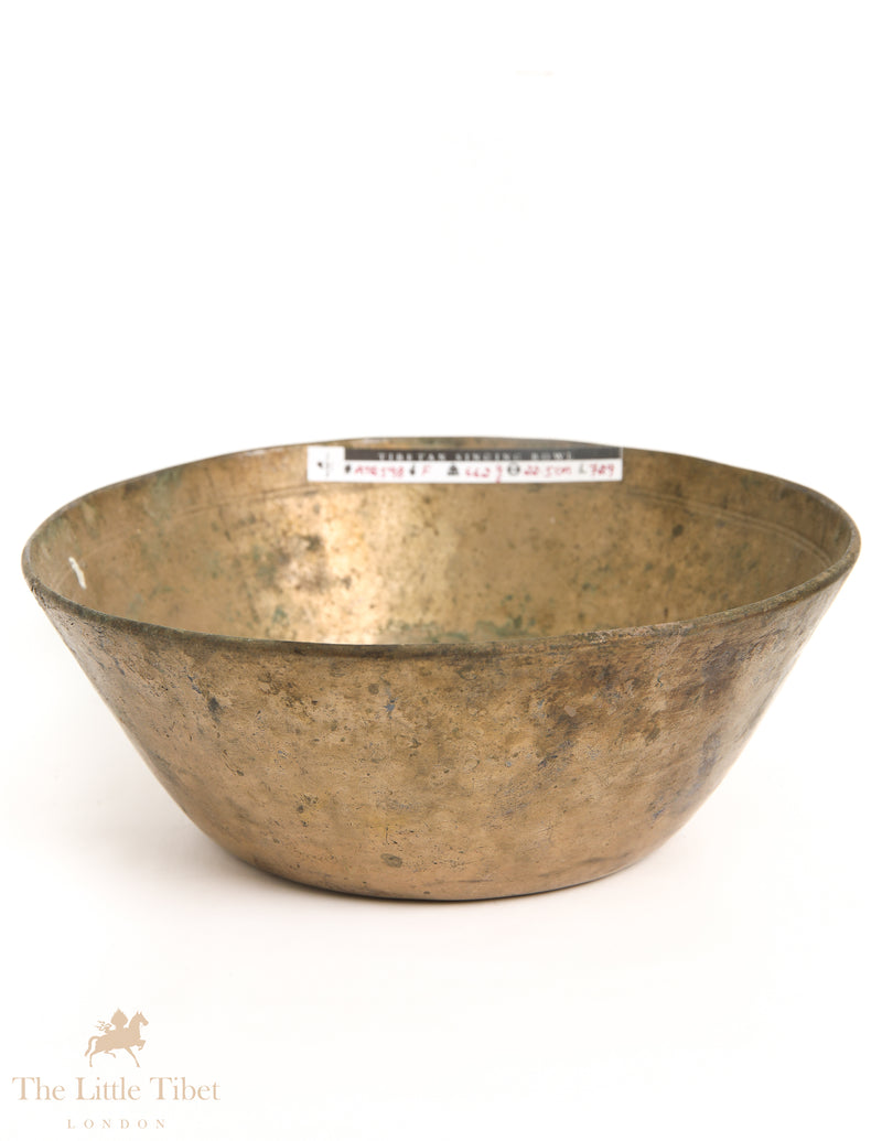 Vintage Flat Tibetan Bowl: Elevating Mindful Moments - ATQ598