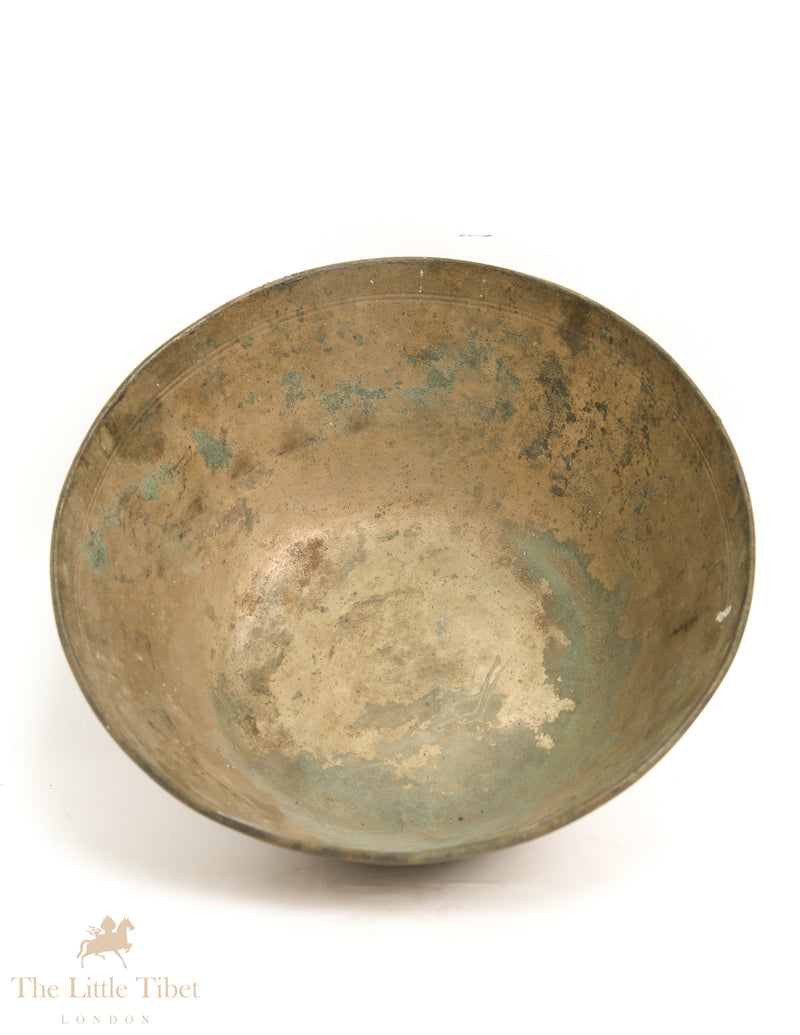 Vintage Flat Tibetan Bowl: Elevating Mindful Moments - ATQ598