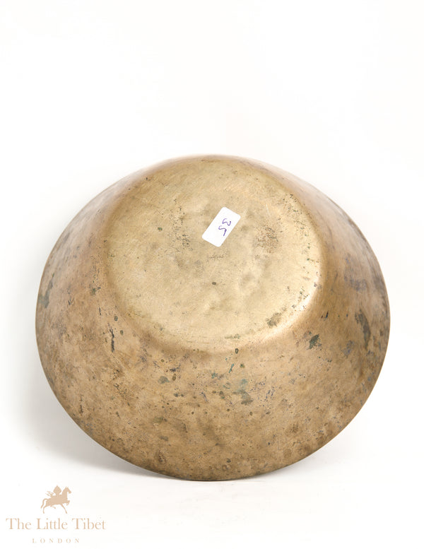 Vintage Flat Tibetan Bowl: Elevating Mindful Moments - ATQ598
