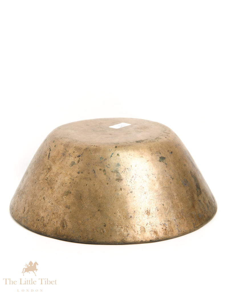 Vintage Flat Tibetan Bowl: Elevating Mindful Moments - ATQ598