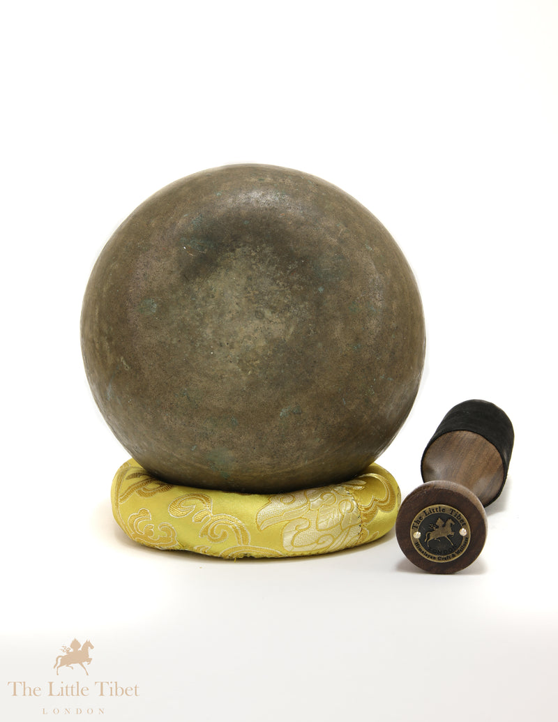 Antique Himalayan Tibetan Singing Bowl – Small Root Chakra Offering Bowl (Note F) - ATQ718