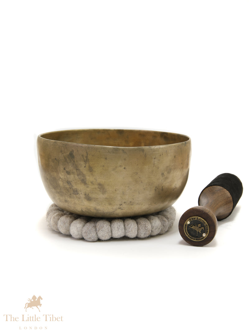 Antique Himalayan Tibetan Singing Bowl – Crown Chakra Offering Bowl (Note B)- ATQ832