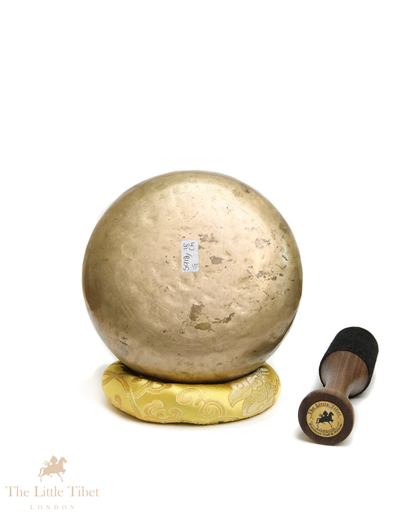 Antique Tibetan Singing Bowl | Rare G Note Solar Plexus Bowl – Collectable & Easy to Play - ATQ888