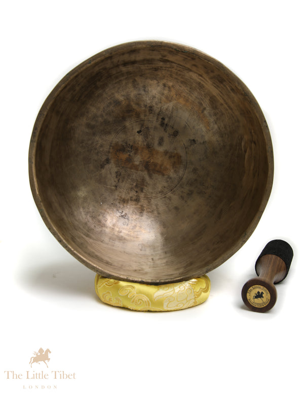 Antique Thick-Walled Singing Bowl | Rare Handcrafted E Note Third Eye Chakra Bowl - ATQ929