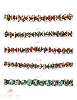 Versatile Tibetan Bead with golden Inlay