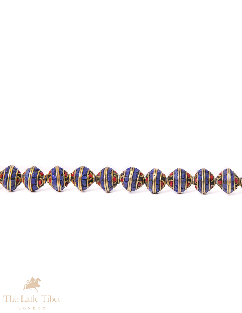 Traditional Tibetan Inlaid Beads