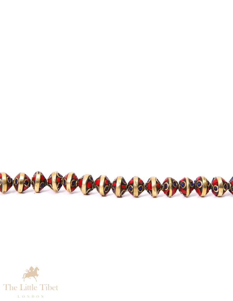 Traditional Tibetan Inlaid Beads