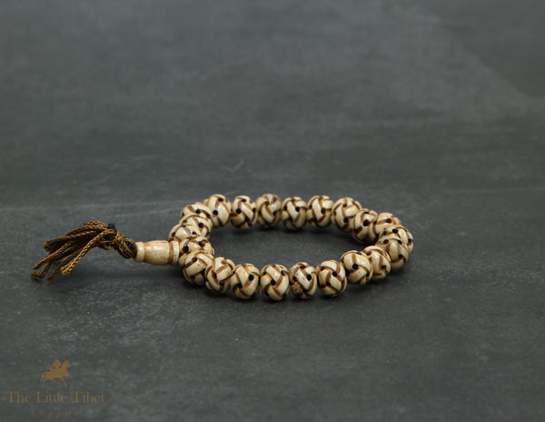 Yak Bone Bracelet | Hand-Carved Beads – Tibetan Spiritual Wristwear