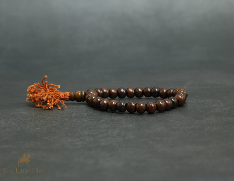 Wooden Bead Bracelet | Tibetan Style – Available in White, Black, Gold & Red