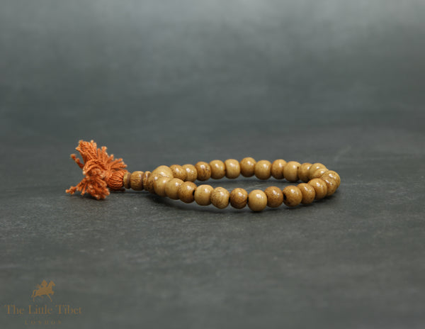 Wooden Bead Bracelet | Tibetan Style – Available in White, Black, Gold & Red