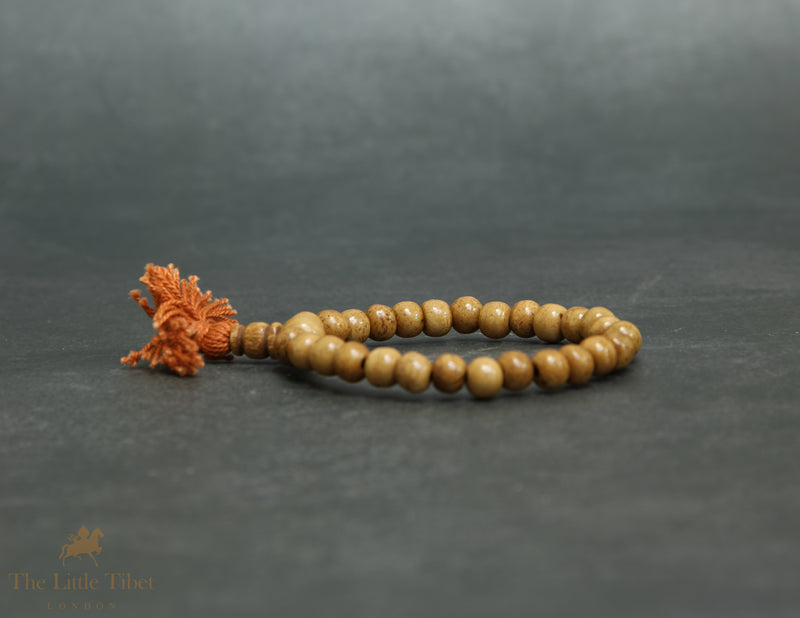 Wooden Bead Bracelet | Tibetan Style – Available in White, Black, Gold & Red
