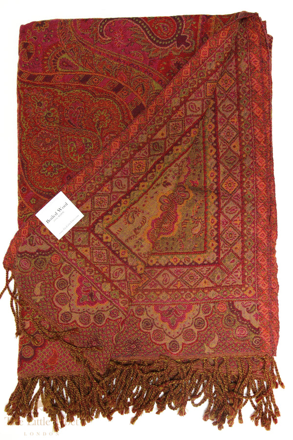 Demi Red Boiled Wool Blanket-(BW104)