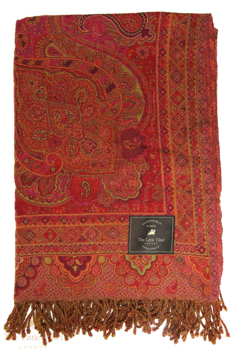 Demi Red Boiled Wool Blanket-(BW104)