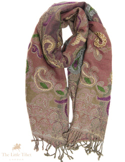 Enchanted Reverie: Pure Wool Scarves, Intricately Woven