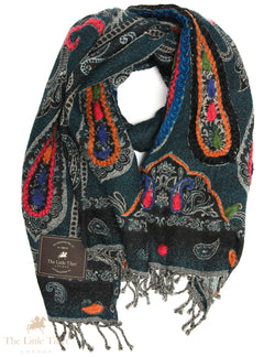 Moonlit Whispers: Boiled Wool Scarves, Elegantly Adorned