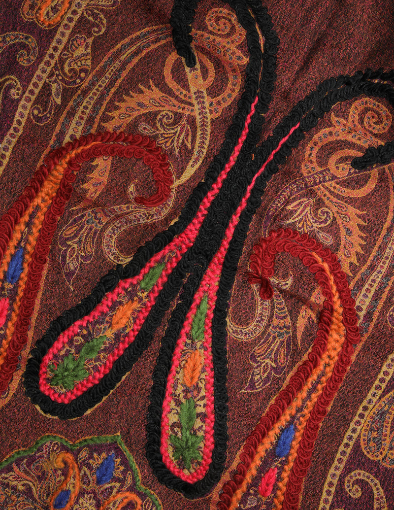 Persephone's Bloom: Exquisite 100% Boiled Wool Scarves for Eternal Feminine Beauty
