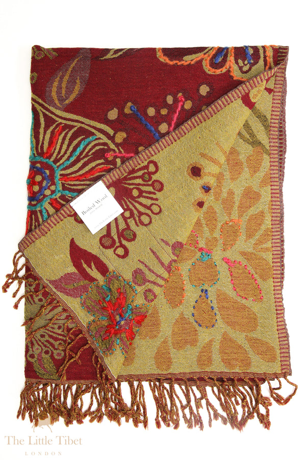 Hestia's Hearth: Handwoven 100% Boiled Wool Scarves for Timeless Feminine Warmth