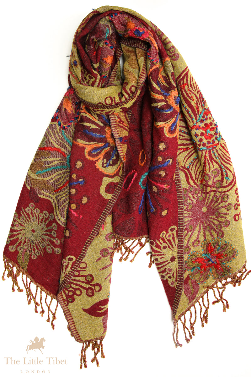 Hestia's Hearth: Handwoven 100% Boiled Wool Scarves for Timeless Feminine Warmth