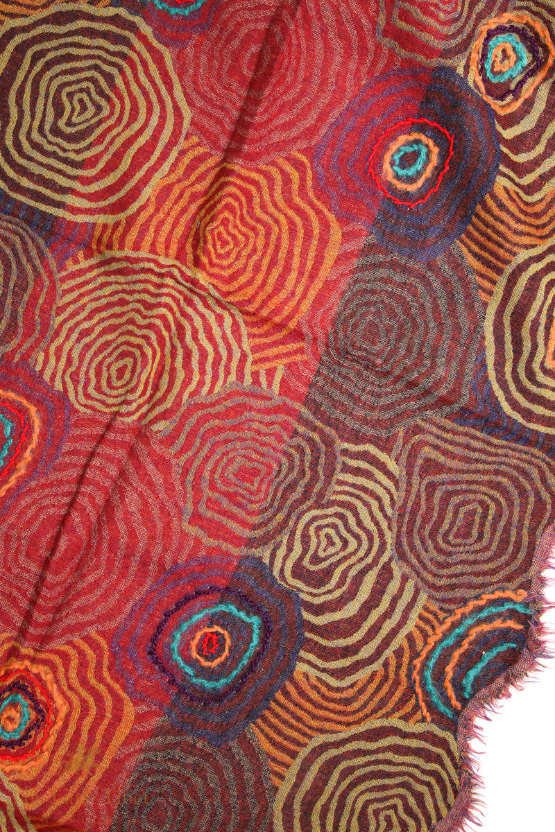 Gaia's Serenity: Handcrafted 100% Boiled Wool Scarves for Natural Feminine Grace
