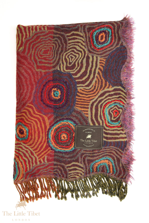 Gaia's Serenity: Handcrafted 100% Boiled Wool Scarves for Natural Feminine Grace