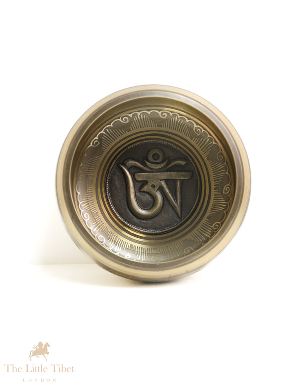 Flower of Life Bronze Himalayan Singing Bowl for Healing - BZ533