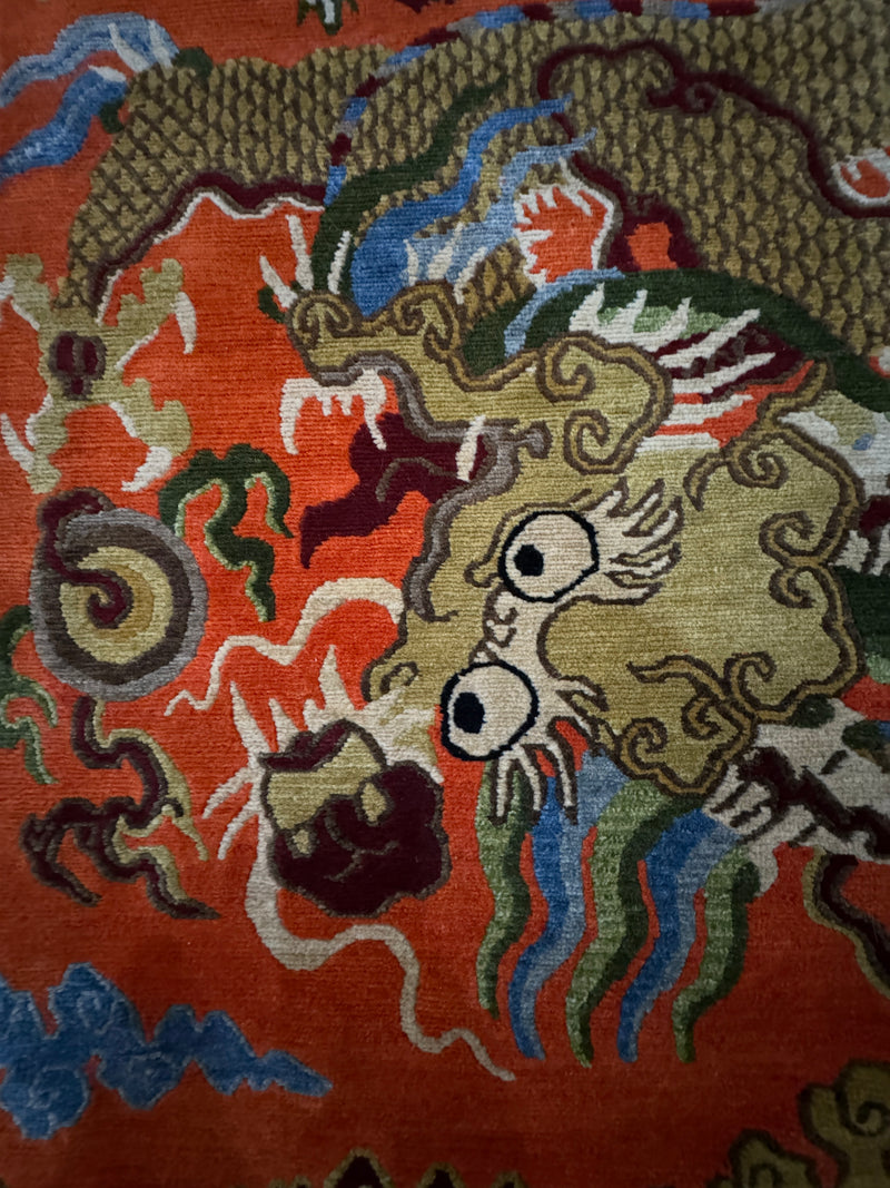 Old Tibetan Dragon handmade carpet