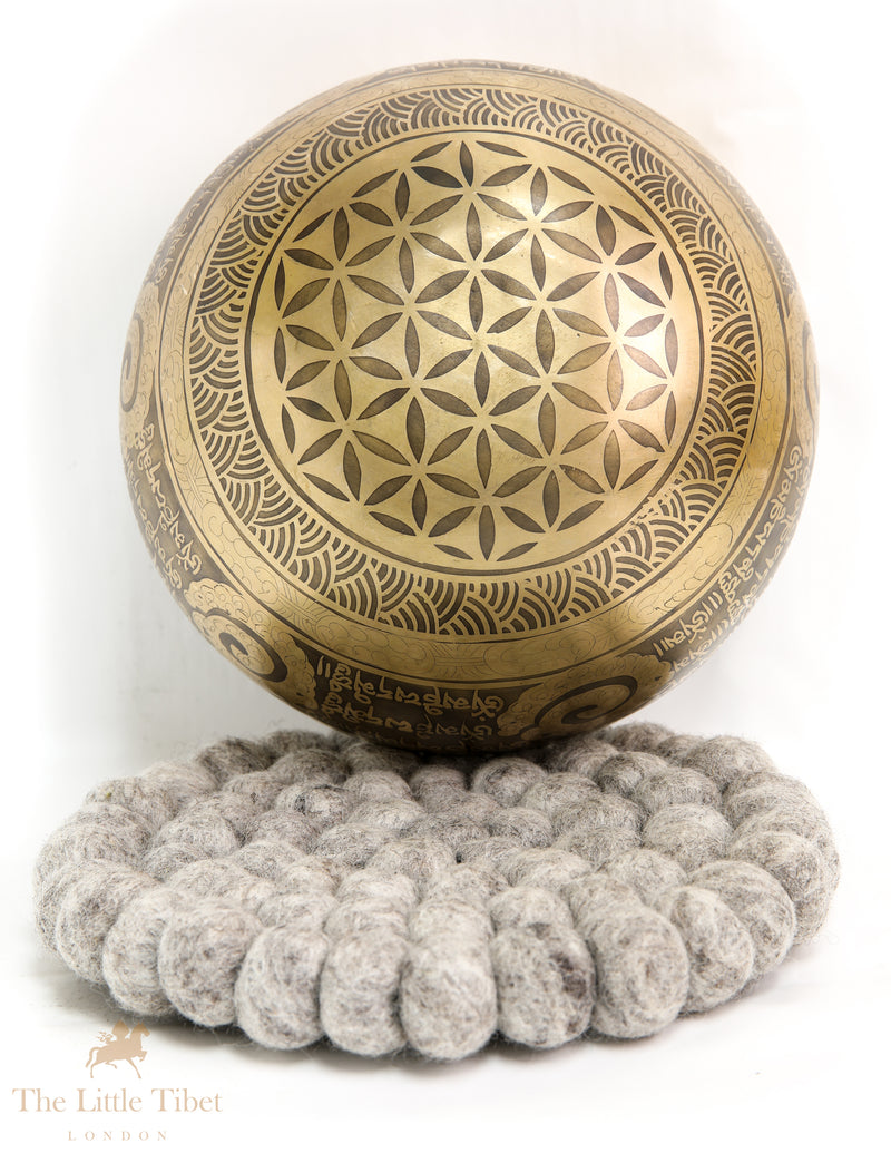 Harmony Resonance: Tibetan Singing Bowl for Throat Chakra Wellness & Expression - EC151