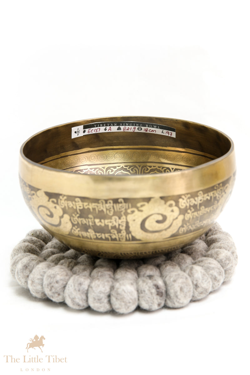 Harmony Resonance: Tibetan Singing Bowl for Throat Chakra Wellness & Expression - EC151