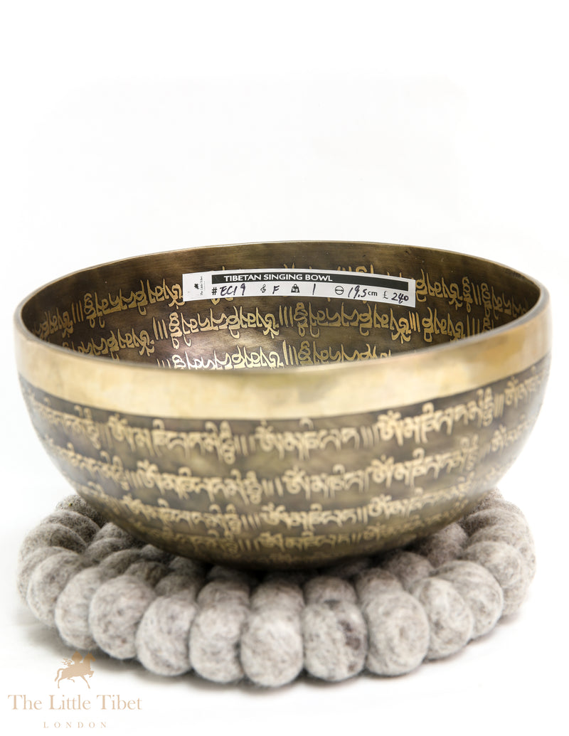 Serenity Song: Handcrafted Tibetan Iconographies Singing Bowl for Meditation - EC19